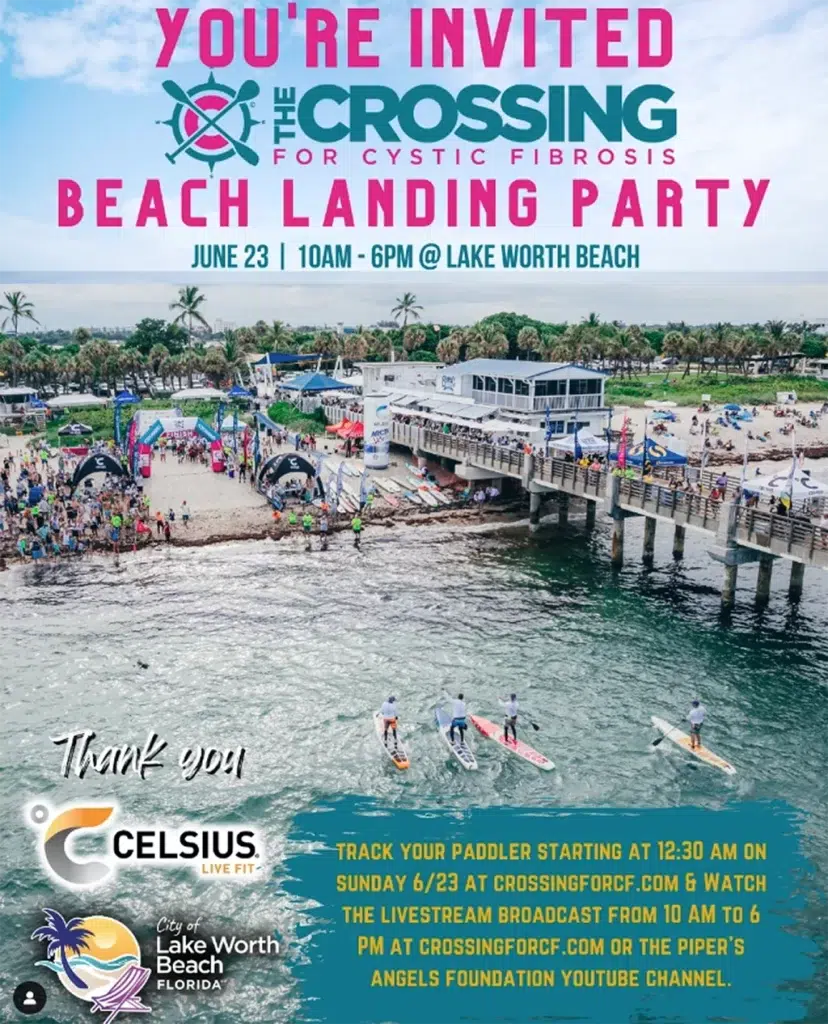 Crossing For Cystic Fibrosis Beach Landing Party Flyer