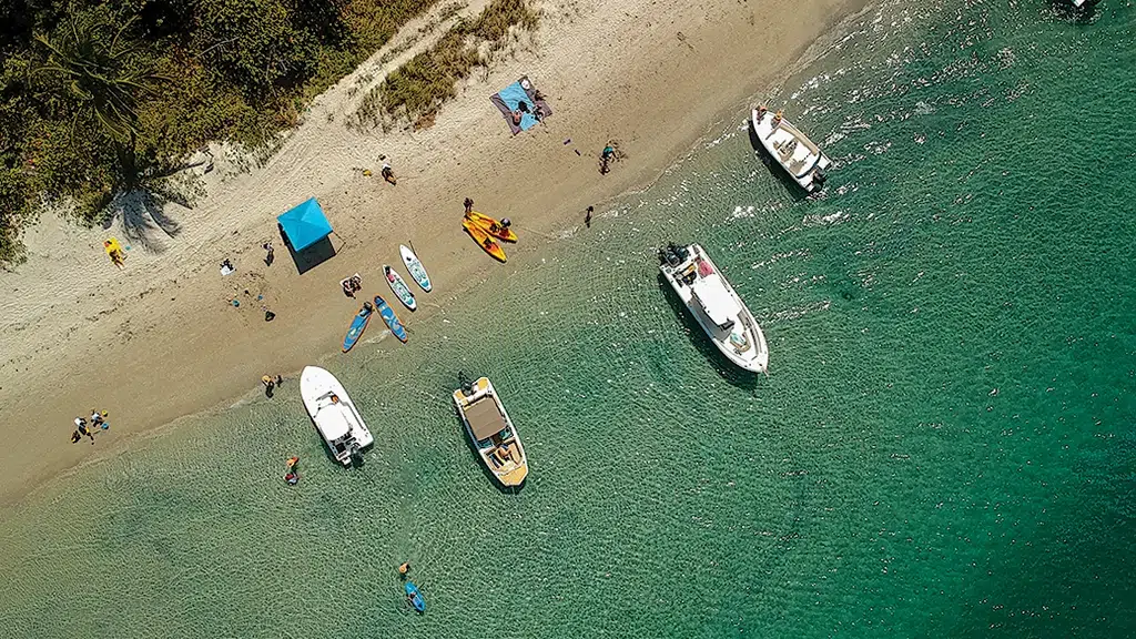 Peanut Island sandbar near West Palm Beach, FL