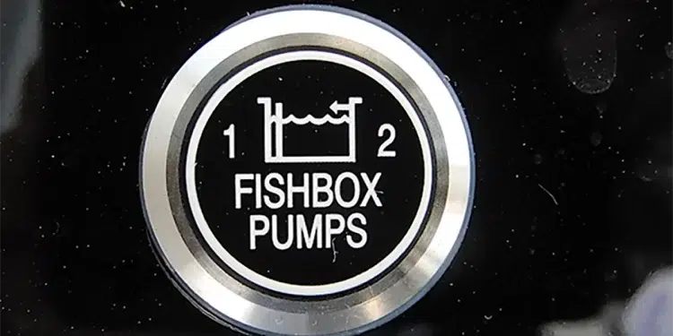 Live bait well maintenance - a Fishbox pump button
