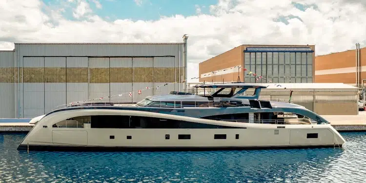 The Rossinavi Seawolf X, a hybrid-electric catamaran yacht