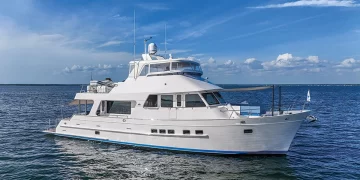 Outer Reef 670 Azure Sport Yacht out at sea