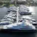 Town of Palm Beach marina aerial dock view