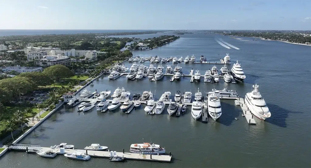 Full Town of Palm Beach Marina aerial view