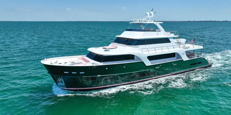 Marlow Yachts' 90V running across open waters