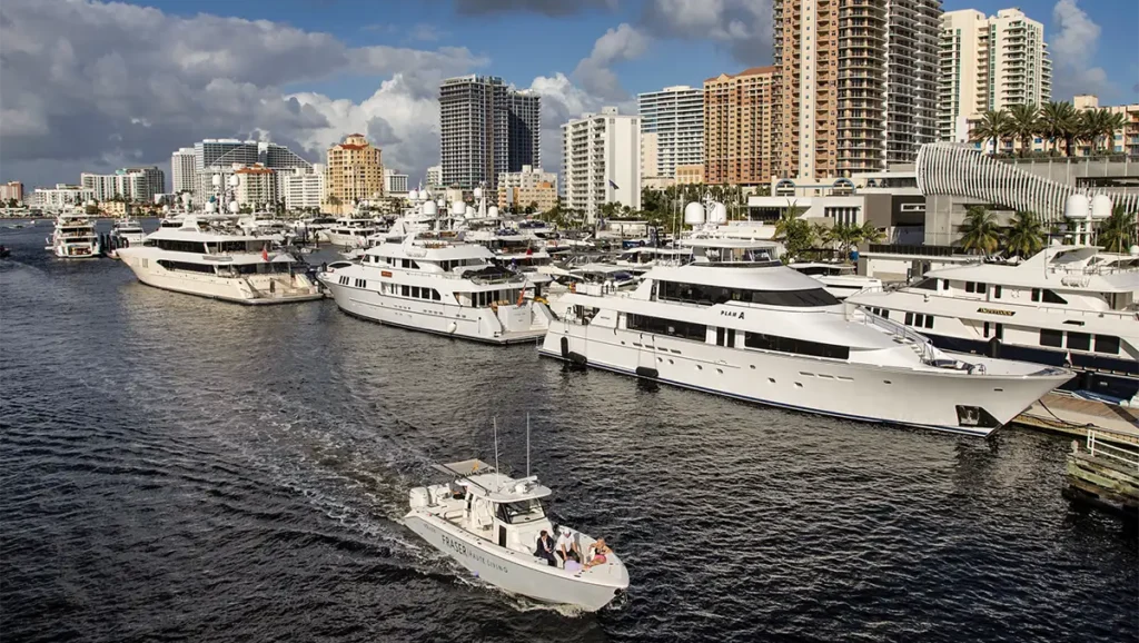 Fort Lauderdale Boat Show during the day