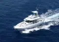 Aerial view of the Formula 457 Center Console Fishing (CCF) running across deep blue waters