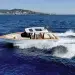 The Nautor Swan Shadow 42 making a sharp port-side turn in deep blue waters