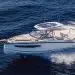 Navan boats white hull S30 running on deep blue water