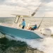 The Sailfish 232 CC running across water