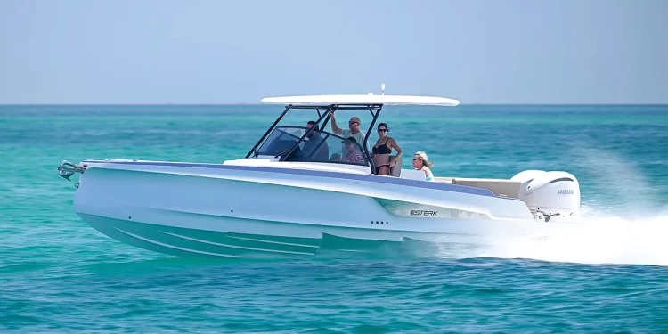 STERK yachts running across clear blue waters