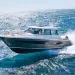 Tiara EX 54 Running on blue water - aerial shot