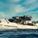 The Wiszniewski W43 turning port in open water