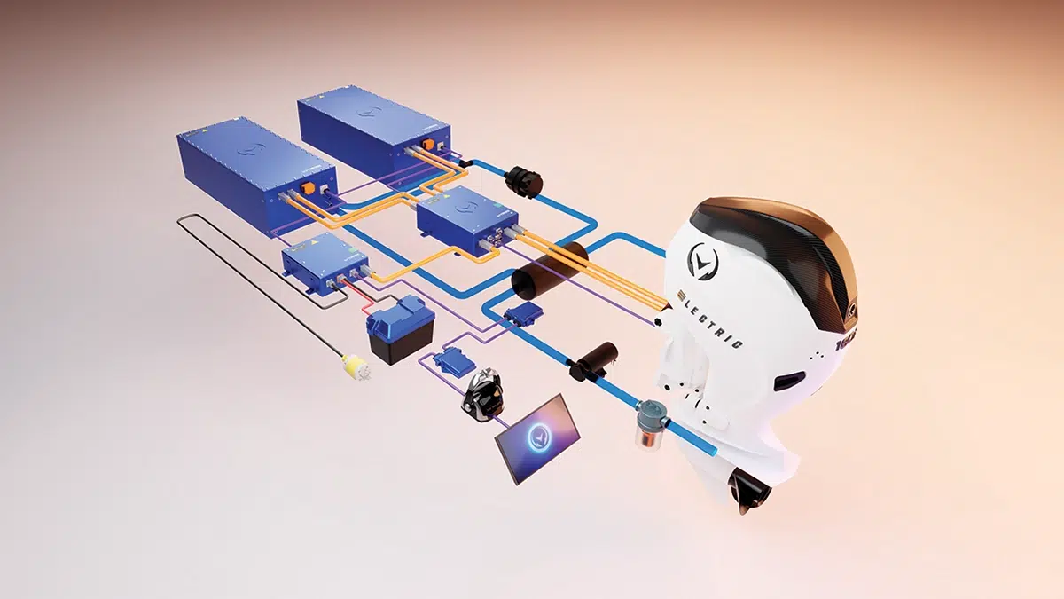 Vision Marine Technologies advanced battery system graphic mock-up