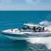 Formula 457 Center Console Running across clear blue water