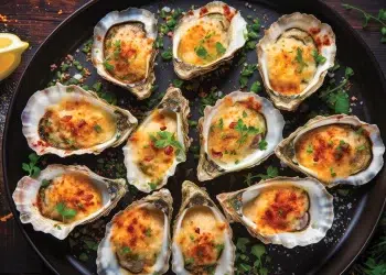 Oysters on a platter