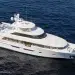 The Westport 117, a luxury superyacht, in deep blue waters