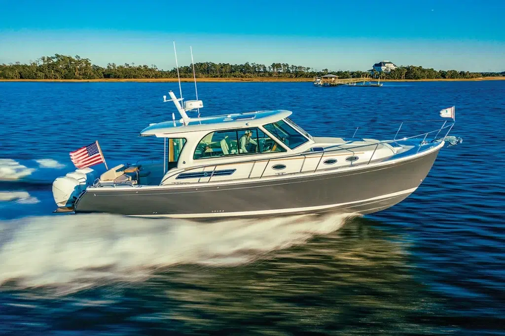 The Back Cove 390 express cruiser boat