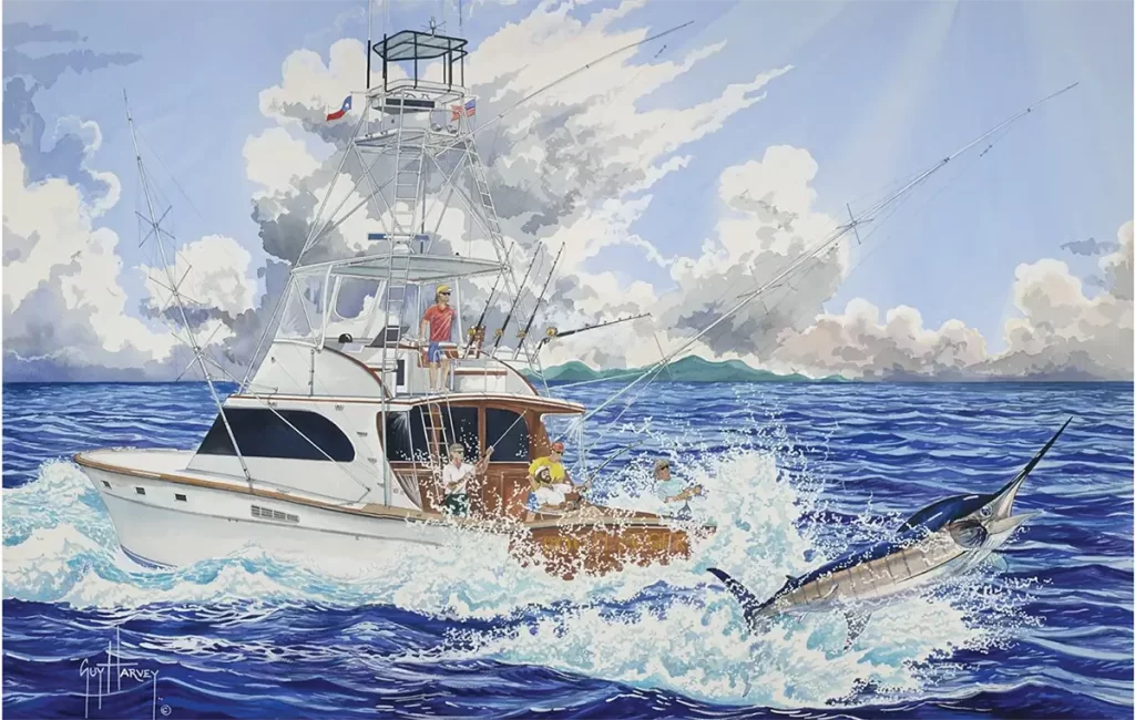 Marine Art by Guy Harvey - A Sportfisherman