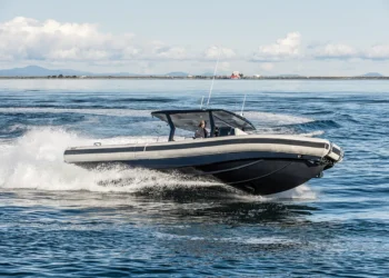 One of 2025's best RIB boats cutting across water