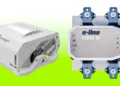 Two Yanmar Marine products with a green to white gradient background