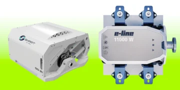 Two Yanmar Marine products with a green to white gradient background