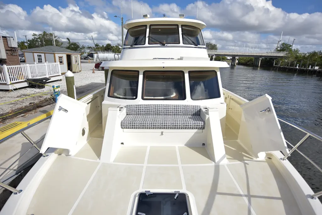 Marlow 53 yacht's bow seating