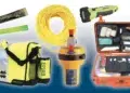 A collage of ditch bag essentials for boaters