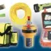 A collage of ditch bag essentials for boaters