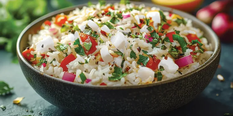 A Conch salad tropic recipe displayed in a serving bowl