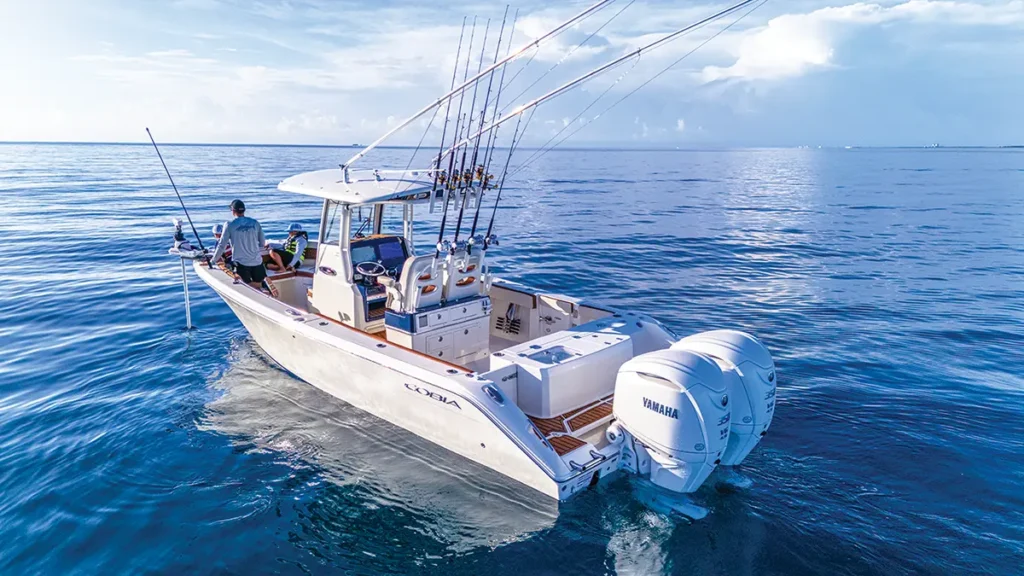Cobia Boats center console out at sea