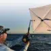 A man showing his Kite fishing technique