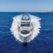 The Pearl 82 Yacht running photo facing the bow