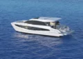 Aquila 46 Coupe Powercat on the water