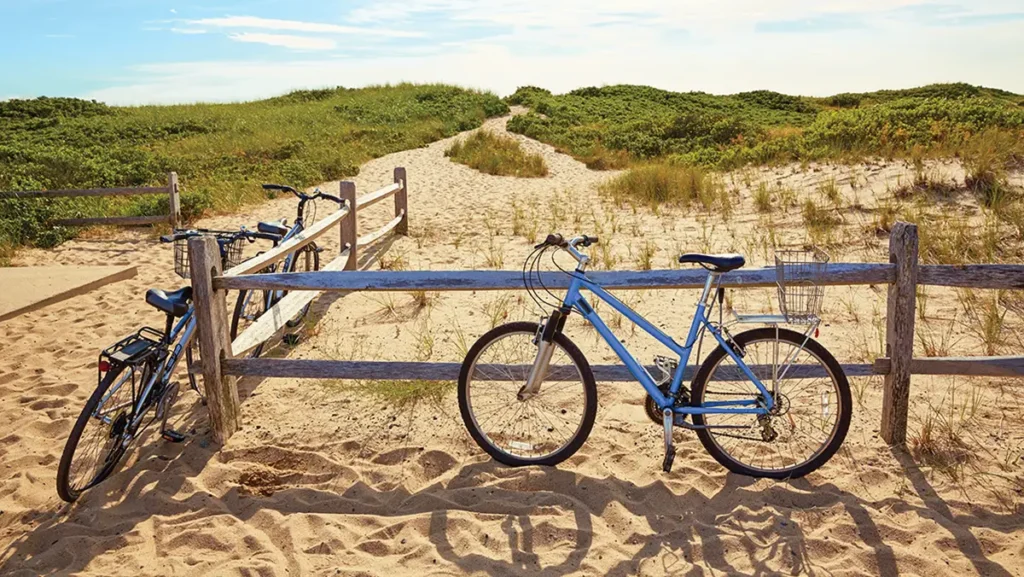 bikes on Cape Cod's Herring Cove Beach