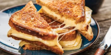 grilled cheese sandwich on a plate