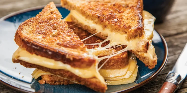 grilled cheese sandwich on a plate