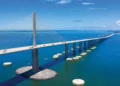 Sunshine Skyway Bridge over Tampa Bay in Florida