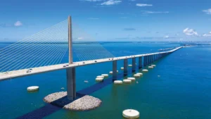 Sunshine Skyway Bridge over Tampa Bay in Florida