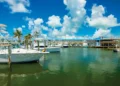boat docked at a marina in the Florida Keys