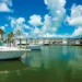 boat docked at a marina in the Florida Keys