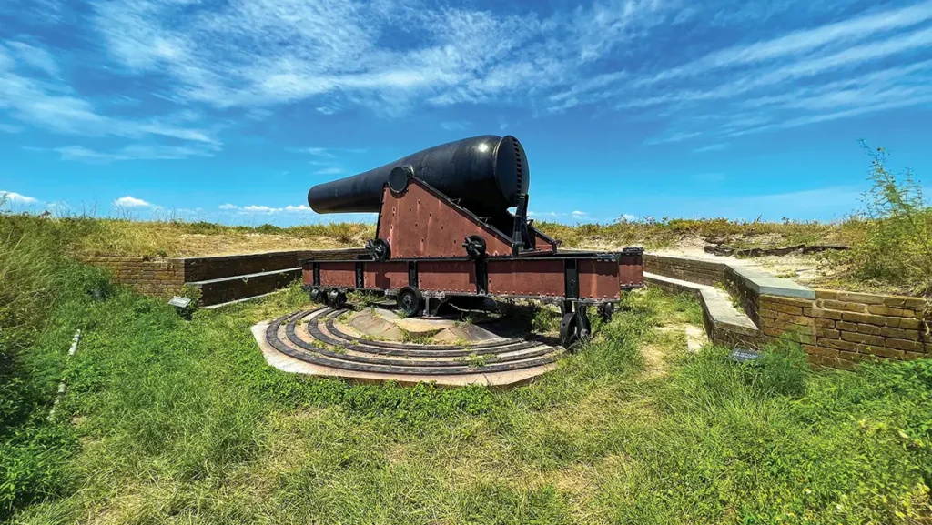 Rodman Cannon at Fort Massachusetts on Ship Island off Gulfport, Mississippi
