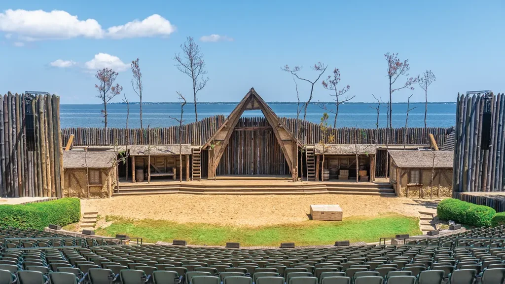 Outdoor waterside amphitheater on Roanoke Island, Manteo, N.C.