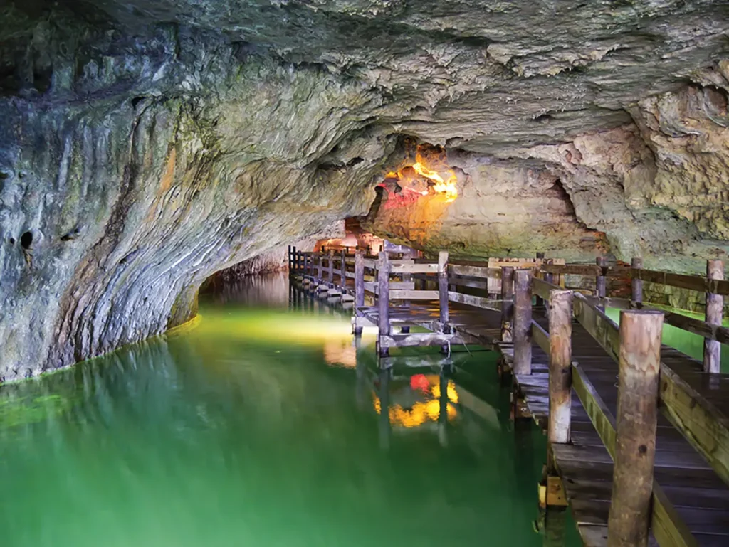 a natural cave near the Lake of the Ozarks in Southern Boating's Top 10 Family-Friendly Boating Destinations