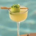 basil and cucumber cocktail on a table