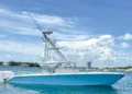 Sparks 46-foot center console on the water