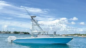 Sparks 46-foot center console on the water