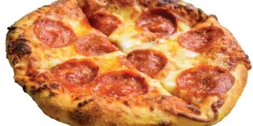 pizza with pepperoni slices