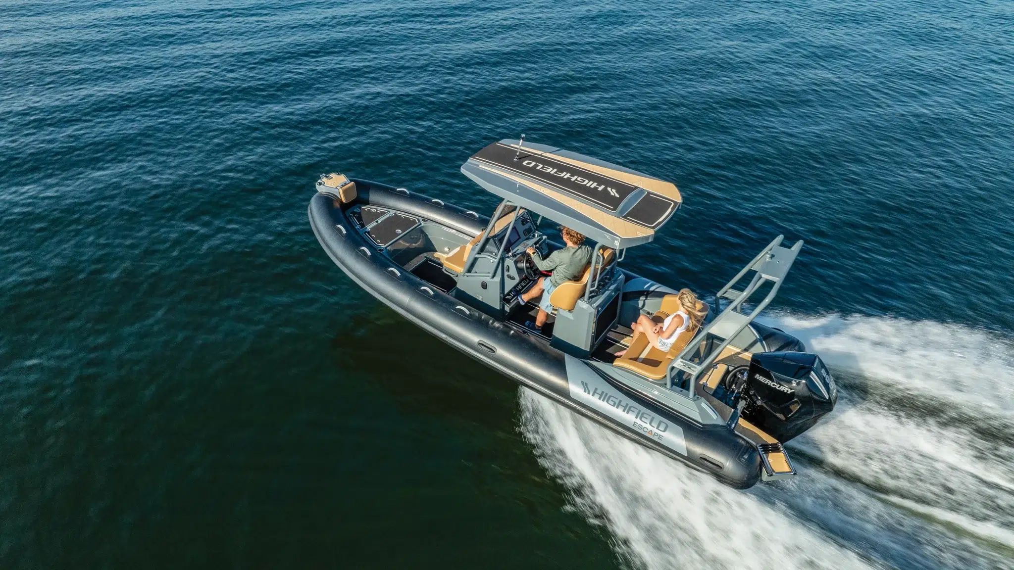 Highfield escape series boat cutting across water