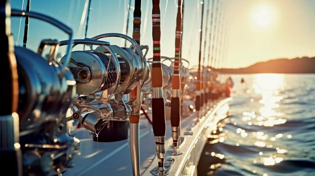 Outriggers ready to catch a blue marlin