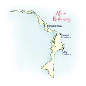 Abaco, Bahamas map outline